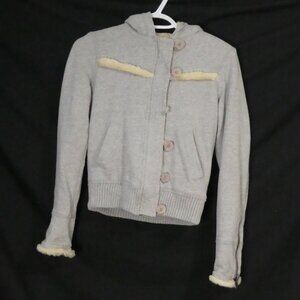 JUICY COUTURE | Pink Tag P | P2P 15 inches measured | Grey Hooded Zip-Up Jacket